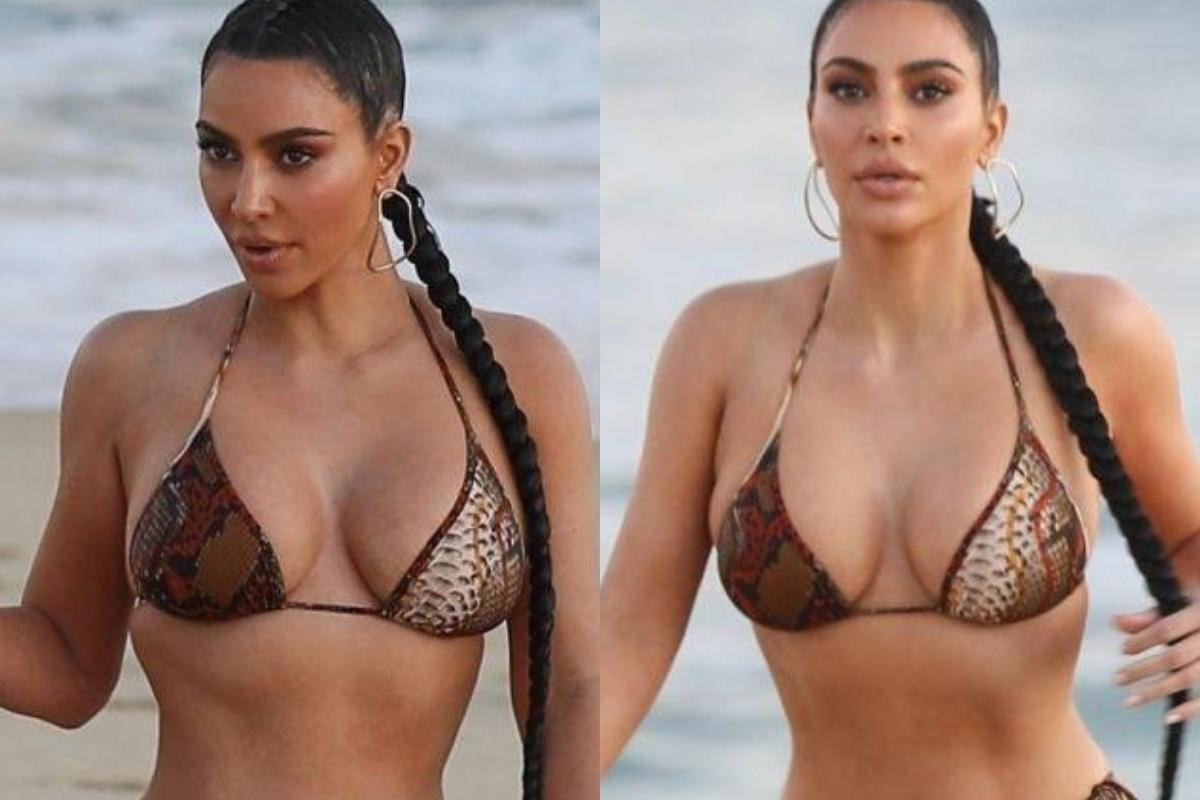 Kim Kardashian Wears Bikini In Malibu (11 Pics)