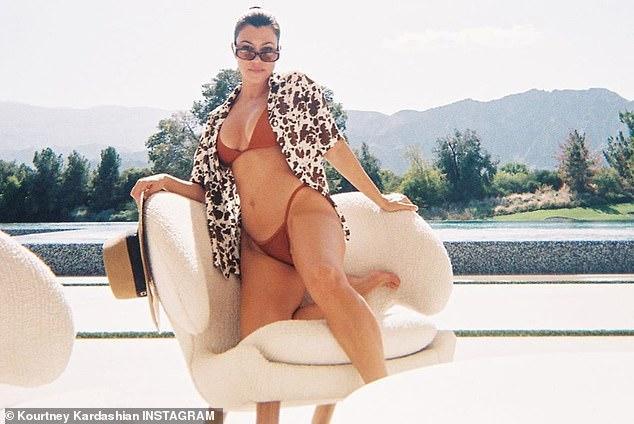 Kourtney Kardashian shows off her bomb figure in a leopard-print Good American swimsuit | Best Of Comic Books