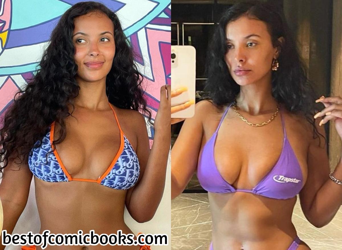 Maya Jama Models Skimpy Bikinis To Show Off Her Big Boobs As She Poses For Her Instagram Pictures (11 Pics)