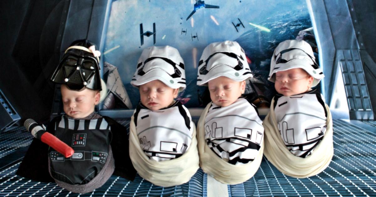 These Cute Quadruplets’ Star Wars Photo Shoot Will Make You Go Awwww | Best Of Comic Books