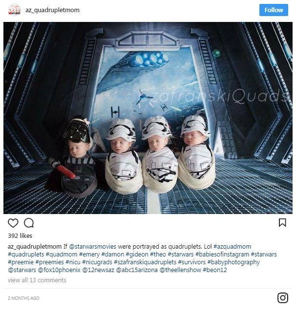 These Cute Quadruplets’ Star Wars Photo Shoot Will Make You Go Awwww | Best Of Comic Books
