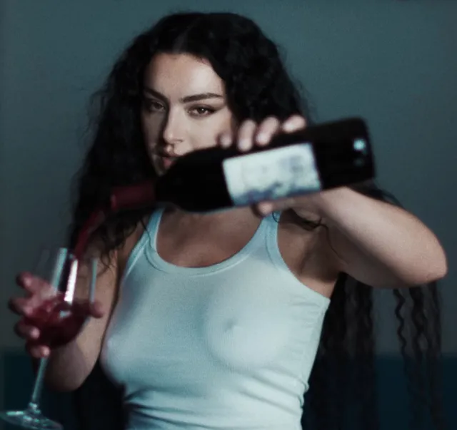 Charli XCX in a very flimsy top