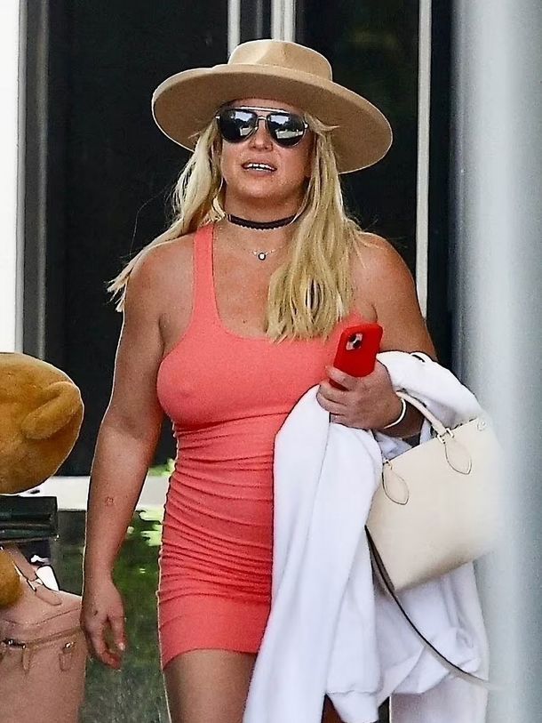Britney Spears – braless at the Van Nuys Airport – June 24, 2024