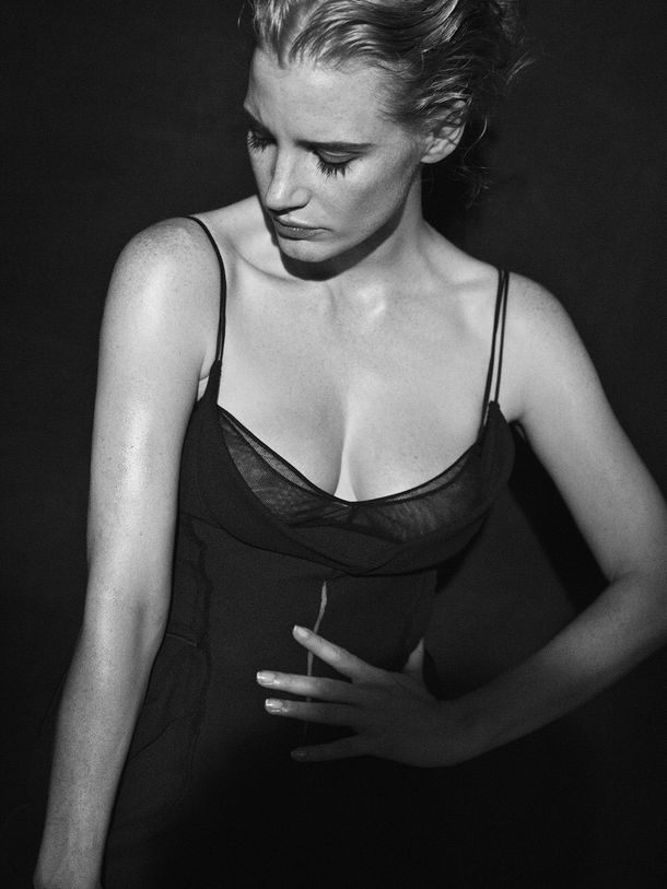 Jessica Chastain – black-&-white photoshoot for Interview Magazine 2011