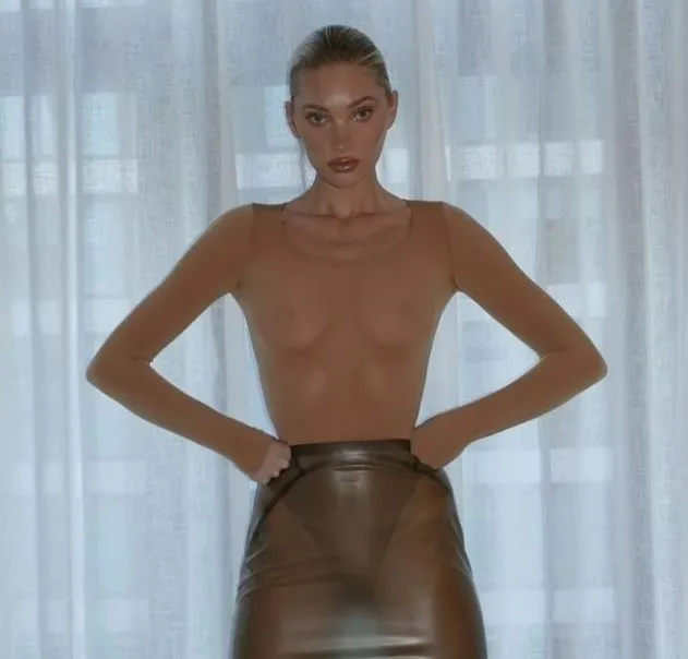 Elsa Hosk wears a daring sheer look