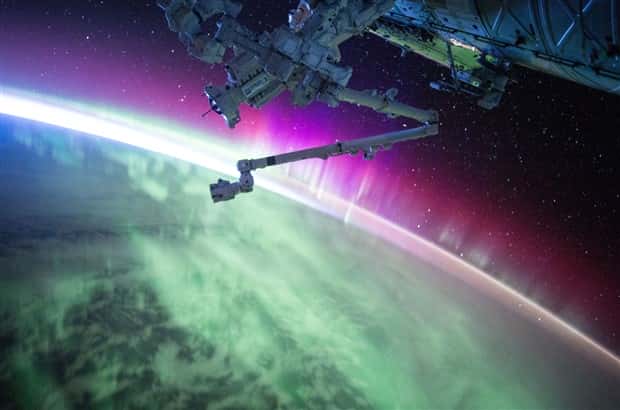 Spectacular Aurora Borealis Captured From Orbit